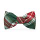 Holly Jolly Flannel Holiday Dog Bow Tie Standard