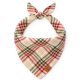 Eggnog Plaid Flannel Holiday Dog Bandana Medium