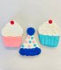 Happy Birthday Fido! Birthday Cake Cookie Blue