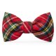 Tartan Plaid Flannel Holiday Dog Bow Tie Standard