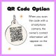 Gold Dog ID Tag with Personalized QR Code - Drama Queen Engraved QR Code