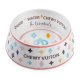 White Chewy Vuiton Dog Bowl - 3 Sizes!! Dog Food Bowl Large