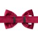 Burgundy Velvet Dog Bow Tie Standard Large