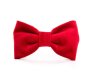 Cranberry Velvet Dog Bow Tie Large