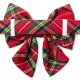 Tartan Plaid Flannel Christmas Lady Dog Bow small