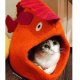 Fish Wool Pet Cave Orange
