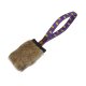 Rabbit Fur Squeaker Tug | Responsibly Sourced | Tug-E-Nuff Blue Pattern Handle