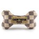Checker Chewy Vuiton Bones Squeaker Dog Toy XL
