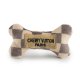 Checker Chewy Vuiton Bones Squeaker Dog Toy Large