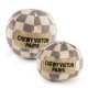Checker Chewy Vuiton Ball Squeaker Dog Toy Large