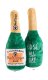 Woof Clicquot Rose' Champagne Bottle Squeaker Dog Toy Small