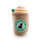 Starbarks Frenchie Roast W/ Straw Squeaker Dog Toy Large