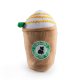 Starbarks Frenchie Roast W/ Straw Squeaker Dog Toy Large