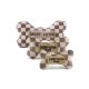 Checker Chewy Vuiton Bones Squeaker Dog Toy Large
