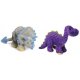 GoDog Dinos Chew Guard Squeaky Plush Dog Toy Small Purple
