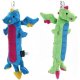 GoDog Skinny Dragon Chew Guard Squeaky Plush Dog Toy Large Green