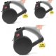 Wigzi Gel Leash - Retractable Black Medium