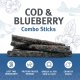 Icelandic Dog Cod & Blueberry Combo Sticks 2oz.