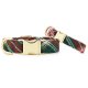 Holly Jolly Flannel Holiday Dog Collar XS Gold