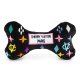 Black Monogram Chewy Vuiton Bone Squeaker Dog Toy Large
