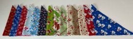 Christmas Pet Bandanas - assorted patterns Large