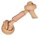 Huggle-Hide® Natural Leather Knotted Bone Dog Toy Medium