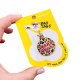 Gold Dog ID Tag with Personalized QR Code - Drama Queen Collar Charm (blank backside)