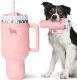 PUPROAR Pup Cup Tumbler Plush  Squeaker Dog Toy Chambray Blue