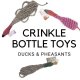 Eco-friendly Recycled Bottle Crinkle Bird Toys Pet-Safe and Pheasant Pink