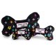 Black Monogram Chewy Vuiton Bone Squeaker Dog Toy Large