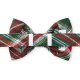 Holly Jolly Flannel Holiday Dog Bow Tie Large