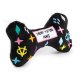 Black Monogram Chewy Vuiton Bone Squeaker Dog Toy Large