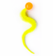 Wiggly Glow - Glow in the Dark Cat Toy Bouncy Ball Free-hanging 4x4 card with sombrero hole