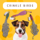 Eco-friendly Recycled Bottle Crinkle Bird Toys Pet-Safe and Pheasant Pink