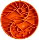 Yin Yang Design Shallow eTray Enrichment Slow Feeder Tray for Dogs Orange
