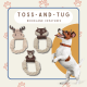 All Natural, Triple Stitched Pet Tug Toy. Durable, pet-safe Combo