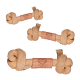 Huggle-Hide® Natural Leather Knotted Bone Dog Toy Large
