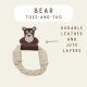 All Natural, Triple Stitched Pet Tug Toy. Durable, pet-safe Combo