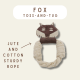 All Natural, Triple Stitched Pet Tug Toy. Durable, pet-safe Combo