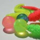Wiggly Glow - Glow in the Dark Cat Toy Bouncy Ball Free-hanging 4x4 card with sombrero hole