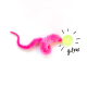Wiggly Glow - Glow in the Dark Cat Toy Bouncy Ball Free-hanging 4x4 card with sombrero hole
