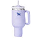 PUPROAR Pup Cup Tumbler Plush  Squeaker Dog Toy Chambray Blue