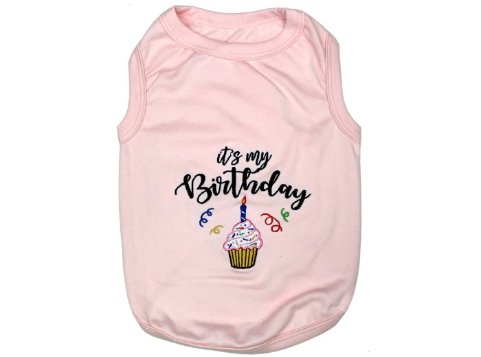Birthday Girl Dog T-Shirt 2XL