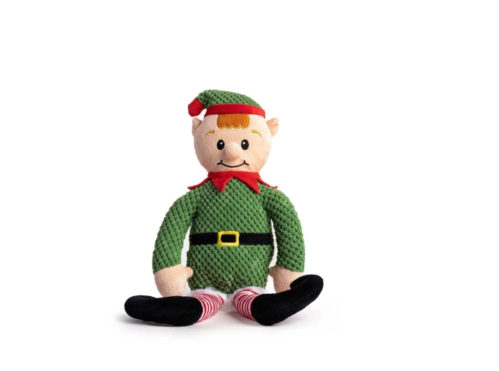 Christmas Elf Floppy Plush Dog Toy