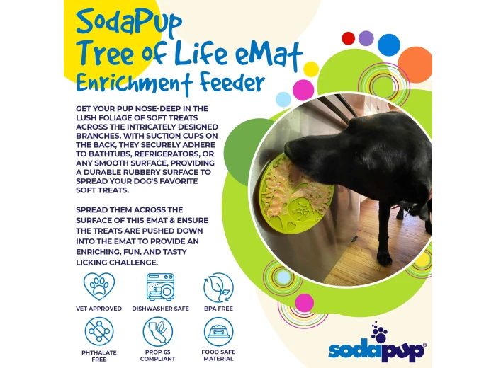 Tree of Life eMat Enrichment Lick Mat With Suction Cups