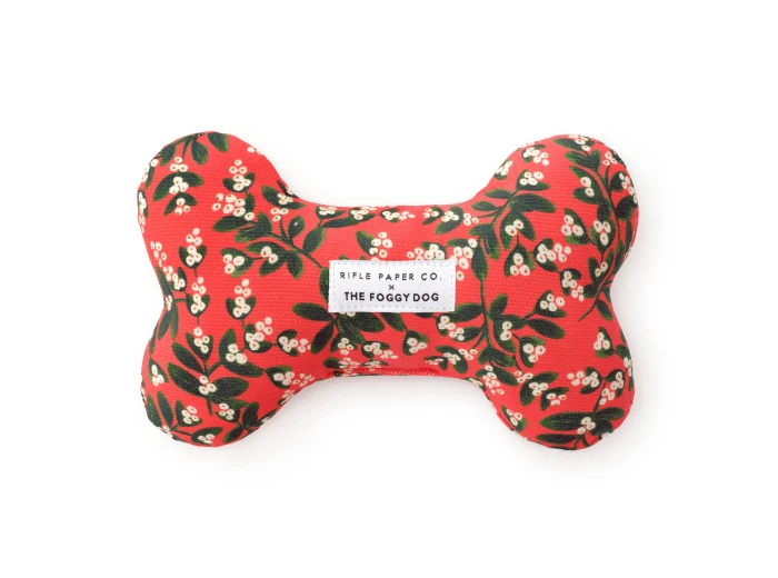 Rifle Paper Co. x TFD Mistletoe Dog Squeaky Toy