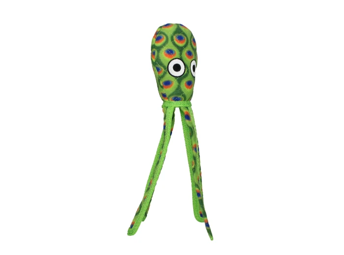 Tuffy Ocean Squid - Green, Durable, Tough, Squeaky Dog Toy
