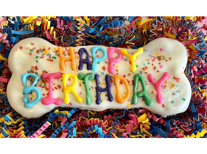 Colorful Happy Birthday Dog Bones