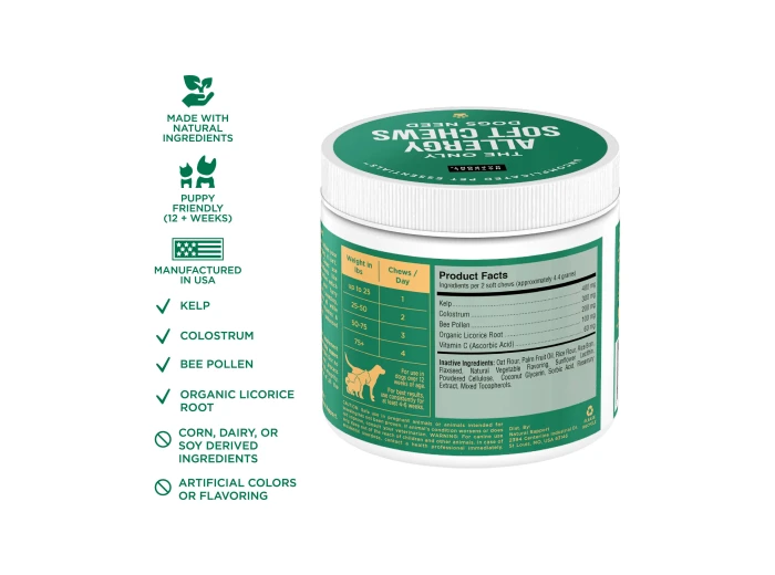 The Only Allergy Soft Chews Dogs Needs 120 count jar