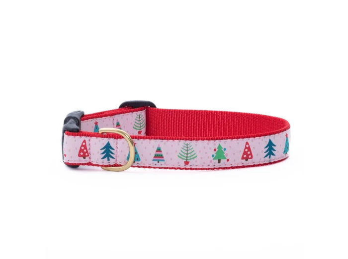 Pink Pines Dog Collar Narrow